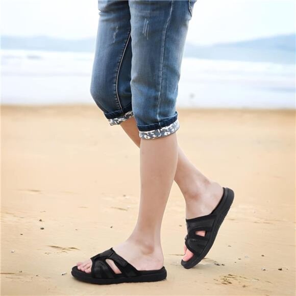 COFACE Mens Sport Recovery Sandals Plantar Fasciitis Soft Cushion Lightweight - Picture 6 of 7